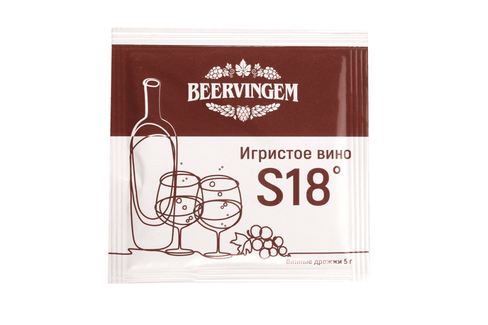 картинка Винные дрожжи Beervingem "Sparkling Wine S18", 5 гр. от магазина Мангалтоп