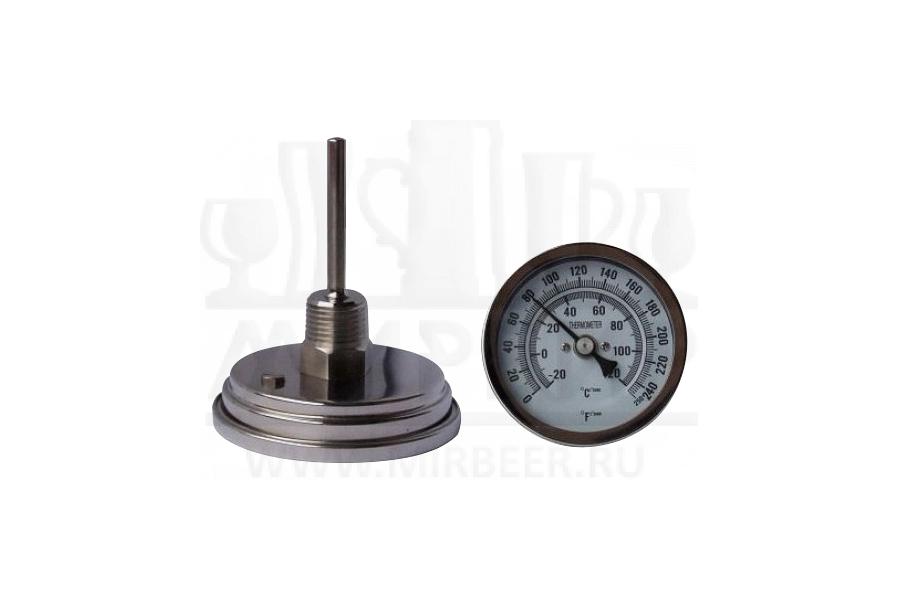 картинка Термометр аналоговый для сусловарочного котла (0...100 °C) от магазина Мангалтоп