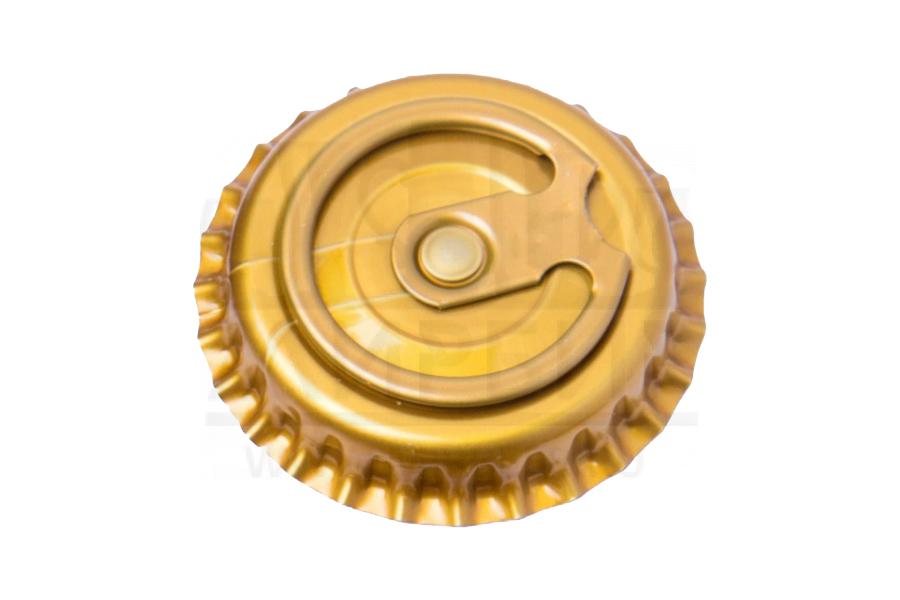 картинка Кроненпробки с кольцом ЗОЛОТЫЕ, 26 мм, 50 шт от магазина Мангалтоп