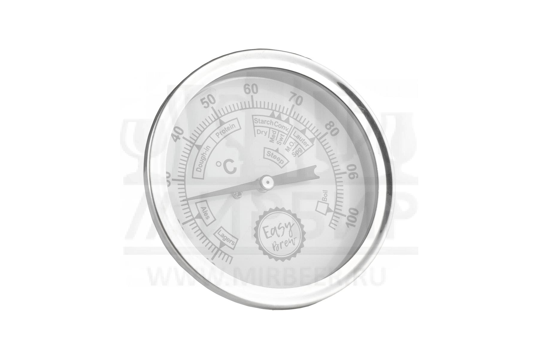 картинка Термометр аналоговый Easy Brew (0...100 °C) для сусловарочного котла от магазина Мангалтоп