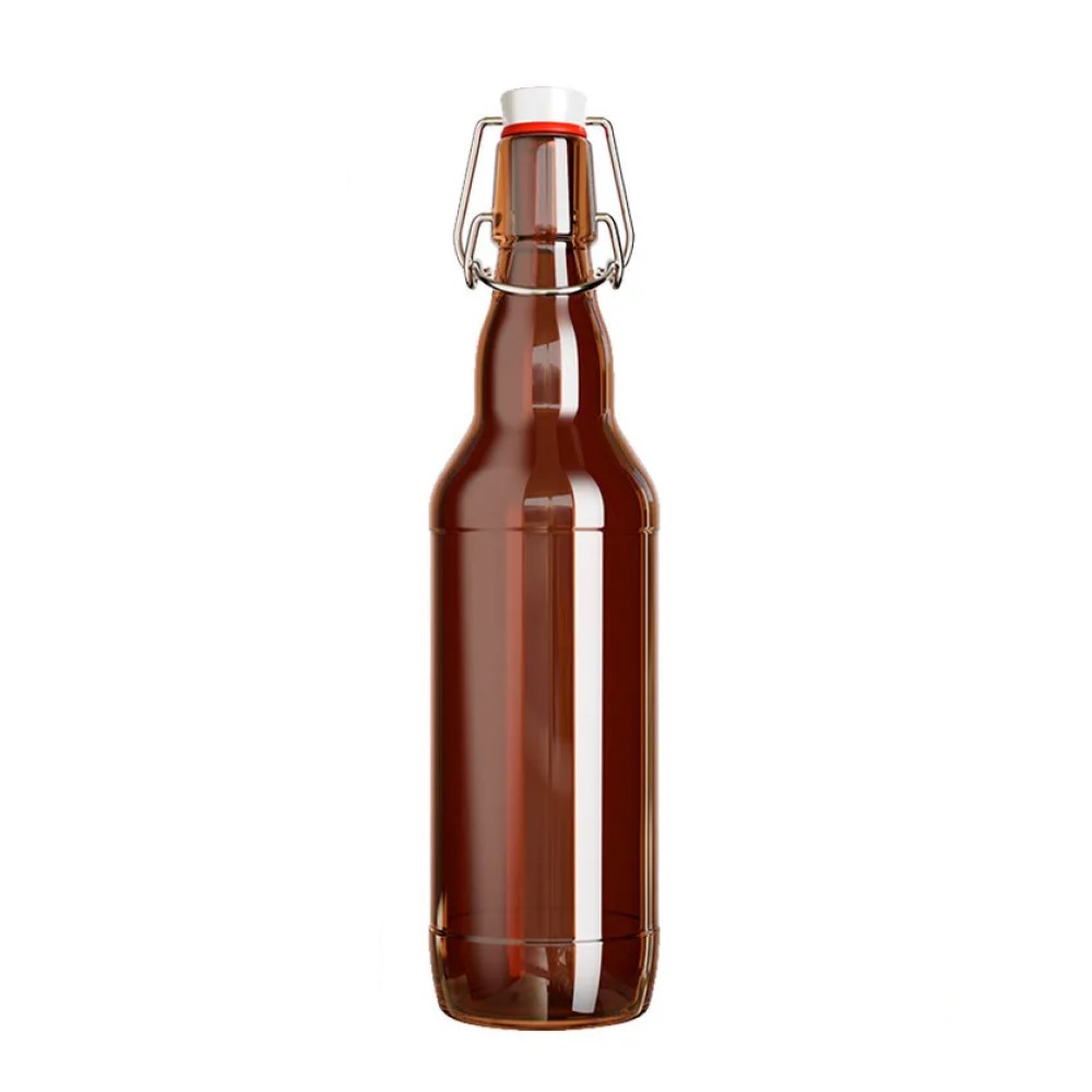 картинка Бутылка "Бугельная" 0,500л (Коричневая) с пробкой от магазина Мангалтоп