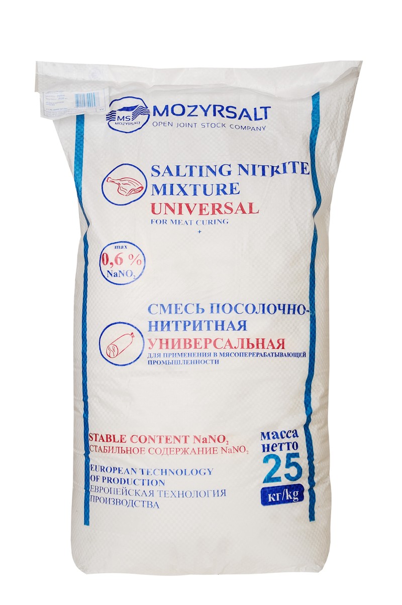 картинка Нитритная соль (нитритно-посолочная смесь) (Е250) 25кг от магазина Мангалтоп